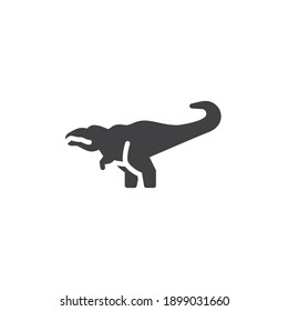 Giganotosaurus dinosaur vector icon. filled flat sign for mobile concept and web design. Giganotosaurus glyph icon. Symbol, logo illustration. Vector graphics