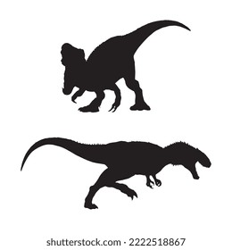 Giganotosaurus Dinosaur Vector Illustration Silhouette