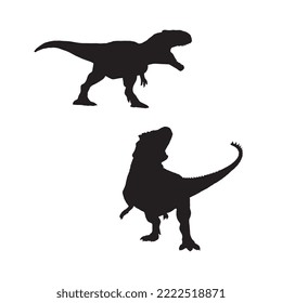 Giganotosaurus Dinosaur Vector Illustration Silhouette
