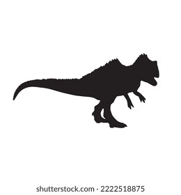 Giganotosaurus Dinosaur Vector Illustration Silhouette