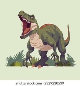 Giganotosaurus vector flat minimalistic isolated