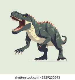 Giganotosaurus vector flat minimalistic isolated