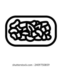 gigantes plaki greek cuisine line icon vector. gigantes plaki greek cuisine sign. isolated contour symbol black illustration