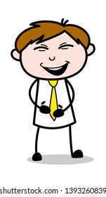 Giggle - Office Salesman Employee Cartoon Vector Illustration﻿