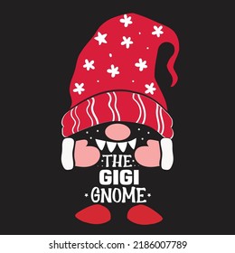 The GiGi Gnome Christmas Svg T-Shirt Design