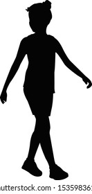 a gil walking silhouette vector