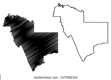 Gila County, Arizona (U.S. county, United States of America,USA, U.S., US) map vector illustration, scribble sketch Gila map