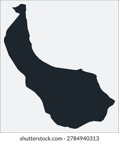 Gilan, IR, Iran map. Just a simple border map. Shape of the region. Flat boundary outline. Vector illustration.