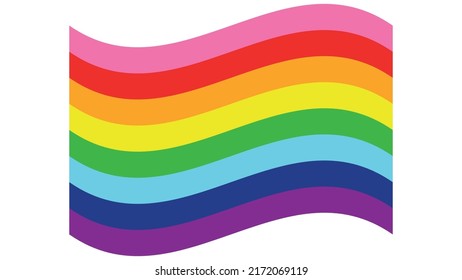 Gilbert Baker Pride Flag. Standard Proportions For Gay Flag.