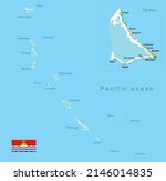 Gilbert Islands (Kiribati) map. Vector illustration