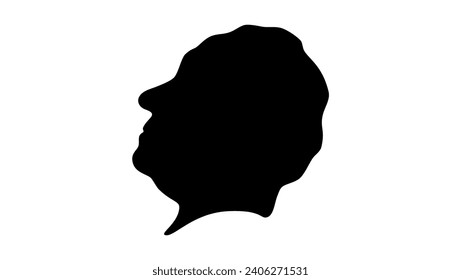 Gilbert Stuart, black isolated silhouette