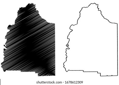 Gilchrist County, Florida (U.S. county, United States of America,USA, U.S., US) map vector illustration, scribble sketch Gilchrist map