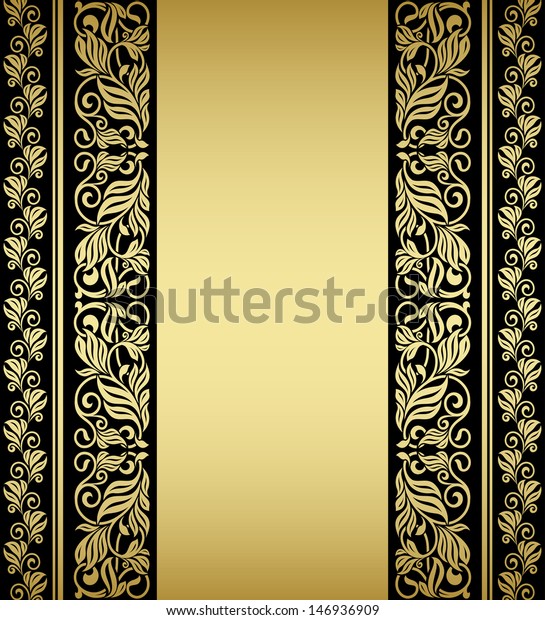 Gilded floral elements and patterns\
in retro style. Jpeg version also available in\
gallery