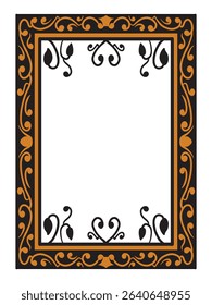 Gilded Minimalist Ornamental Frame Decorative Vector