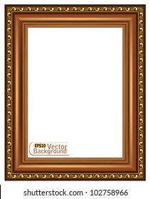 Gilded wooden frame.vector