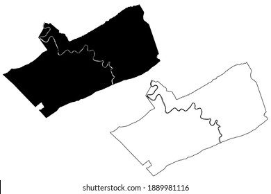 Giles County, Commonwealth of Virginia (U.S. county, United States of America, USA, U.S., US) map vector illustration, scribble sketch Giles map