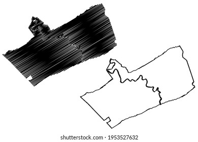 Giles County, Commonwealth of Virginia (U.S. county, United States of America) map vector illustration, scribble sketch Giles map