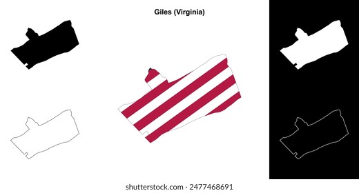 Giles County (Virginia) outline map set