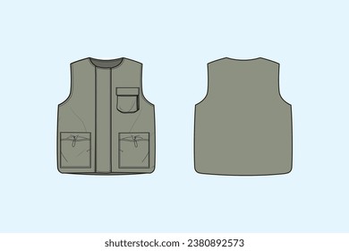 A gilet or body warmer is a sleeveless jacket resembling a waistcoat or blouse. It may be waist- to knee-length and is typically straight-sided rather than fitted.