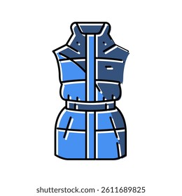 gilet outerwear female color icon vector. gilet outerwear female sign. isolated symbol illustration