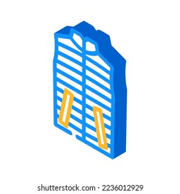 gilet outerwear female isometric icon vector. gilet outerwear female sign. isolated symbol illustration