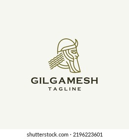 Gilgamesh Old Hero Logo Symbol Design Vorlage flach Vektorgrafik