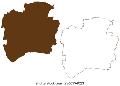 Gilgandra Shire (Commonwealth of Australia, New South Wales, NSW) map vector illustration, scribble sketch Gilgandra map