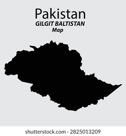 Gilgit Baltistan Pakistan Map Silhouette Vector Outline Map Icon