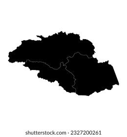 Gilgit Baltistan region map, administrative territory of Pakistan. Vector illustration.