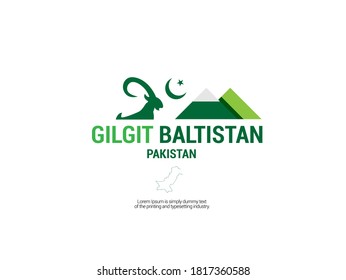 Gilgit-Baltistan pakistan logo vector illustration. Gilgit-Baltistan is the Northern Areas in pakistan.