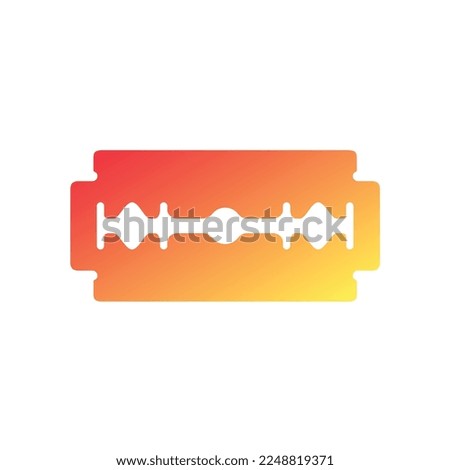 gillette razor blade fire flame colorful gradient vector design	