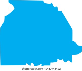 Gilmer County Map in the state of georgia in the united states