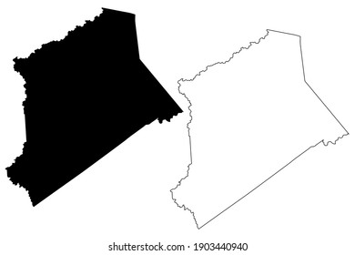 Gilmer County, State of West Virginia (U.S. county, United States of America) map vector illustration