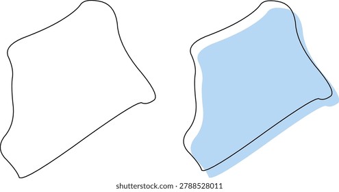 Gilmer County West Virginia map outline silhouette graphic illustration vector design with Glenville county seat.
