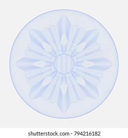 Gilyoshirovanny element. Vintage frame. Wall-paper for the press. A vector illustration for documents.