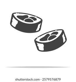 Gimbap korean roll icon transparent vector isolated