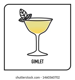 Gimlet alcoholic beverage cocktail drink