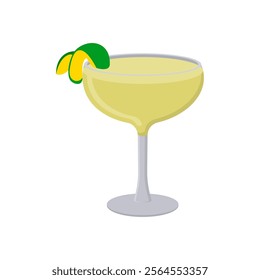 Gimlet, Cocktails Vector illustration, Isolated