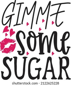 GIMME some sugar vector design ilustrator