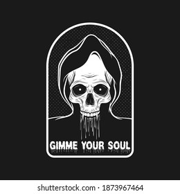 Gimme Your Soul. Unique and Trendy Poster Design.