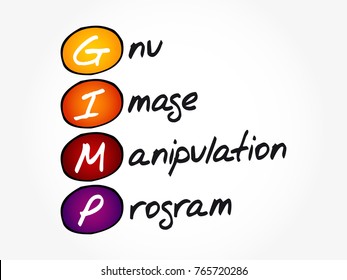 GIMP - Gnu Image Manipulation Program acronym, concept background