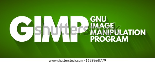 Gimp Akronym Des Gnu Bildverarbeitungsprogramms Concept Hintergrund Stock Vektorgrafik Lizenzfrei