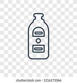Gin concept vector linear icon isolated on transparent background, Gin concept transparency concept in outline style