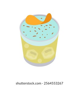 Gin Fizz, Cocktails Vector illustration, Isolated