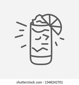 Gin fizz icon line symbol. Isolated vector illustration of  icon sign concept for your web site mobile app logo UI design.