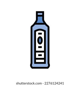 gin glass bottle color icon vector. gin glass bottle sign. isolated symbol illustration