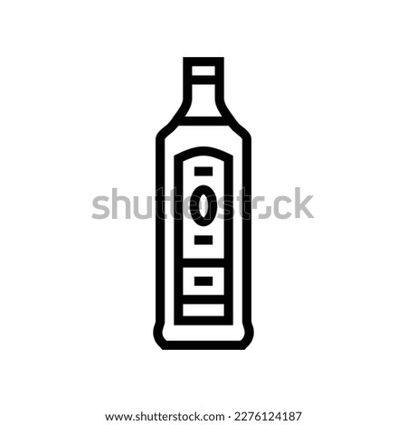 gin glass bottle line icon vector. gin glass bottle sign. isolated contour symbol black illustration