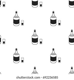 Gin icon in black style isolated on white background. Alcohol symbol stock vector illustration.