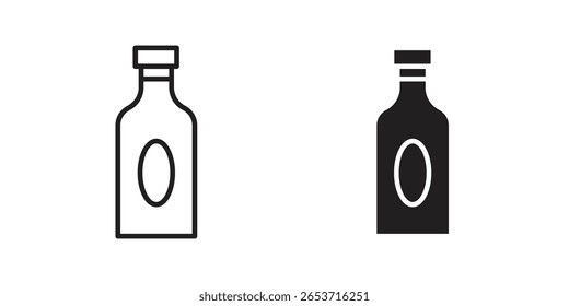 Gin icon design element. Editable stroke. Vector