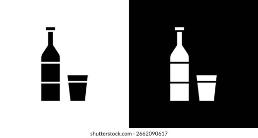 Vetores de glifos de ícone de Gin. Pacote simples da Web.